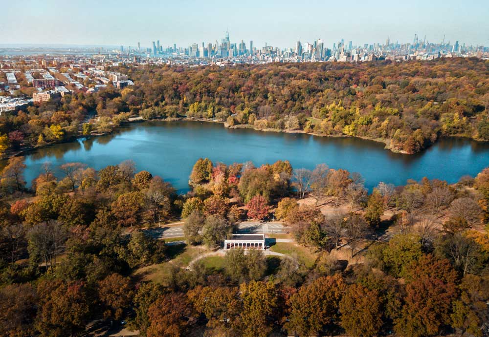 Aerial,Photo,Of,Prospect,Park,In,Brooklyn,During,Autumn